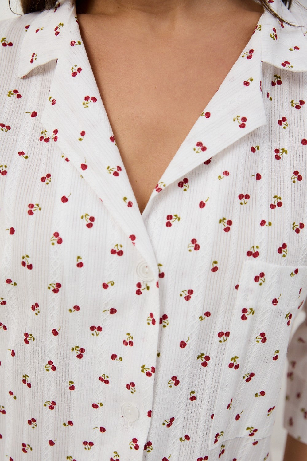 Ночная сорочка на пуговицах 0349 cherries