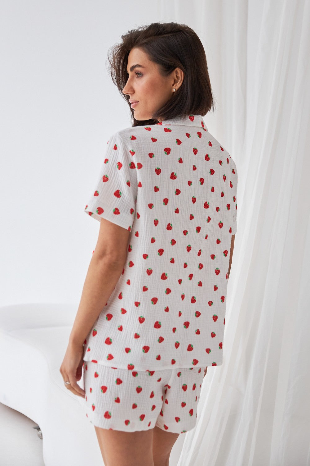 Бавовняна піжама з шортами 0363/329 strawberry