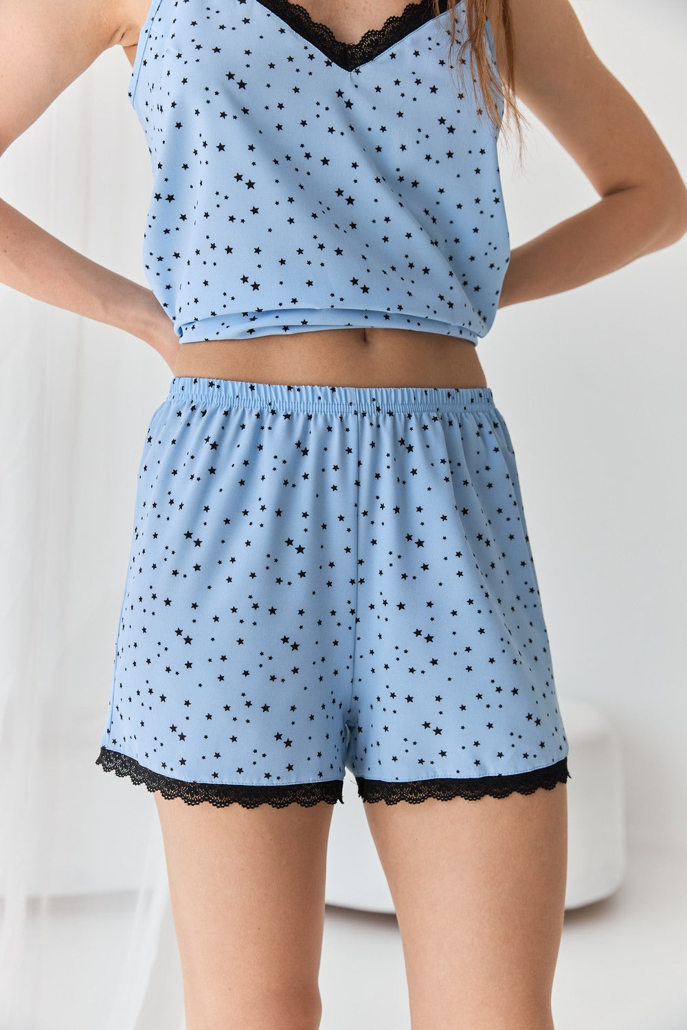 Пижама с шортами 0373/374 stars on blue