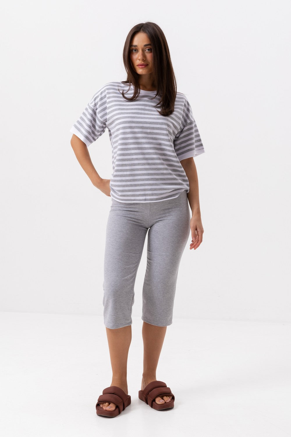 Бавовняний комплект для дому 0399/108 gray melange Barwa