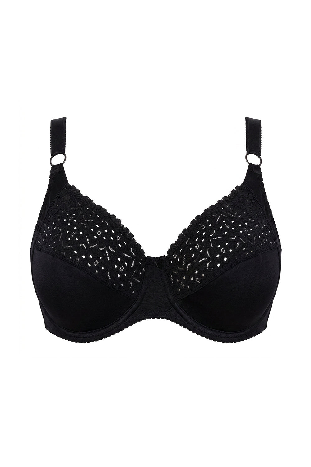 Мягкий бюстгальтер с кружевной вставкой 264 black