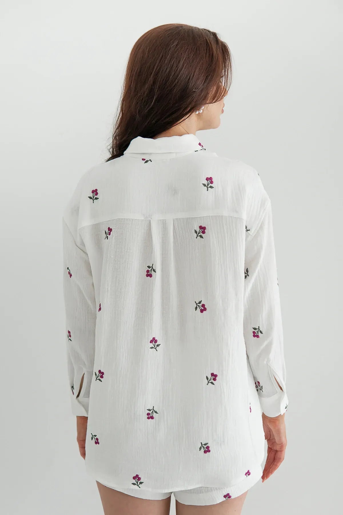 Рубашка из муслина с вышивкой Blueberry ML0058-39-60