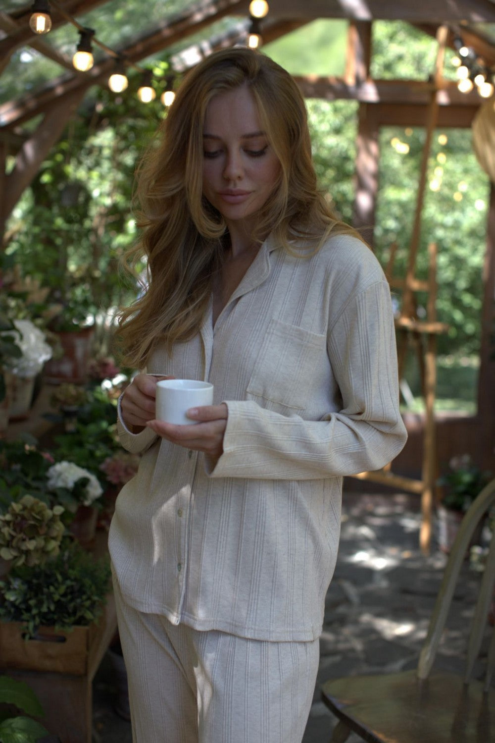 Блуза в рубчик 3650 Blanche