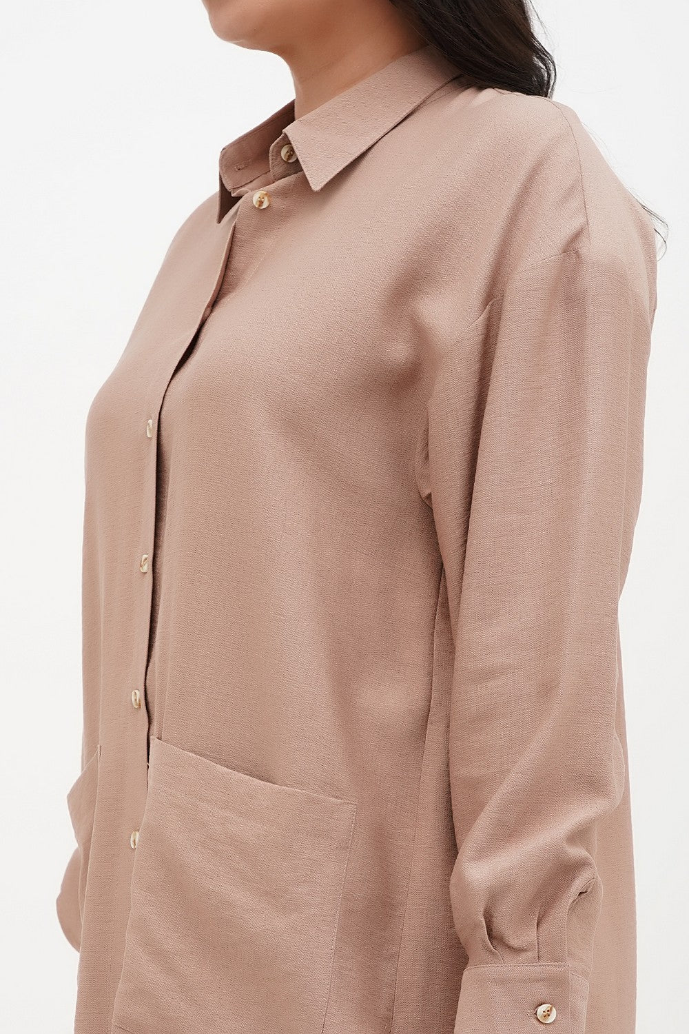 Асимметричная рубашка Marisa cappucino