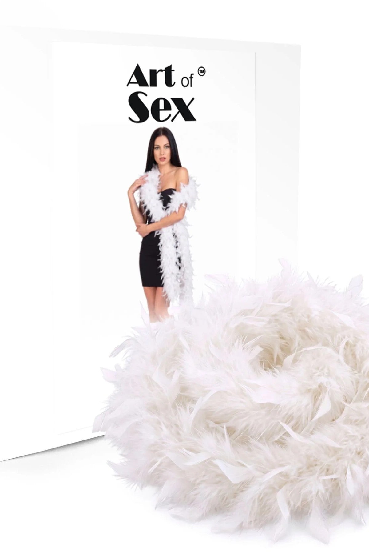 Боа з пір'я SX4671 white Art of Sex