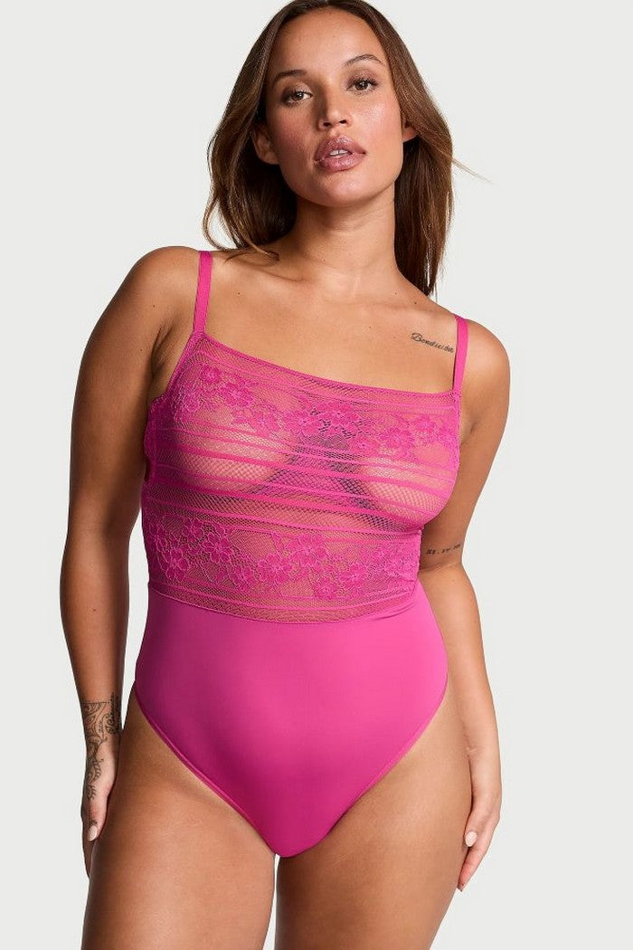 Боди с кружевом 939245689 pink