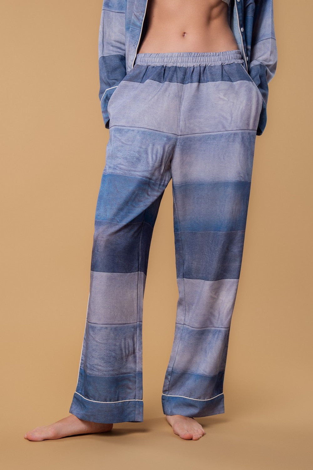 Пижамные брюки с карманами HOM2529010 denim