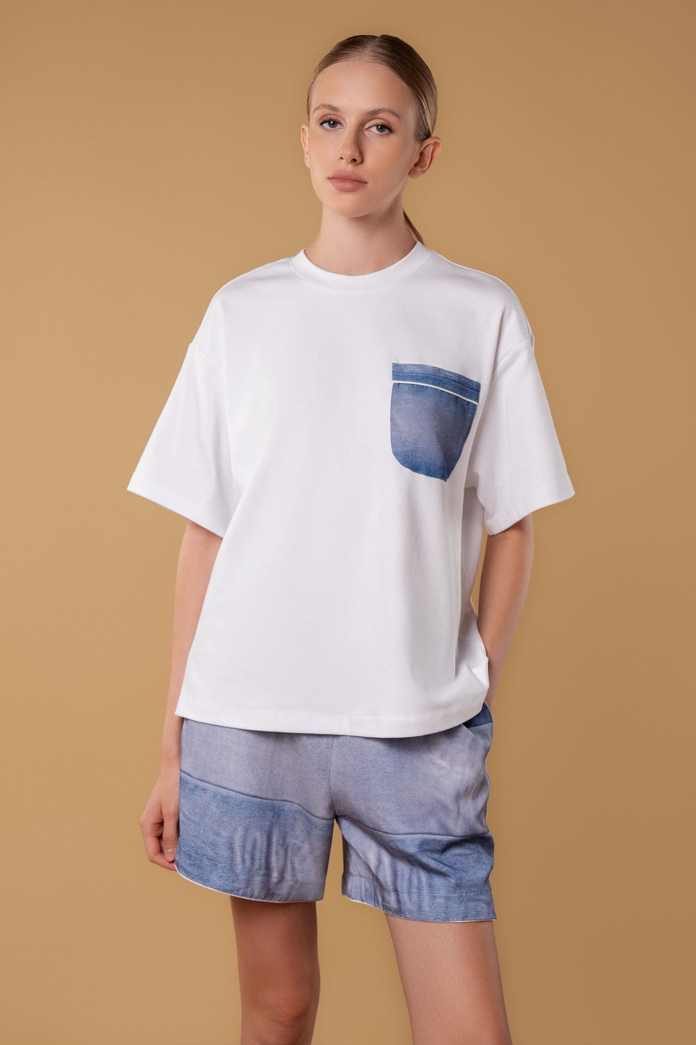 Домашняя футболка из хлопка HOM2529041 white