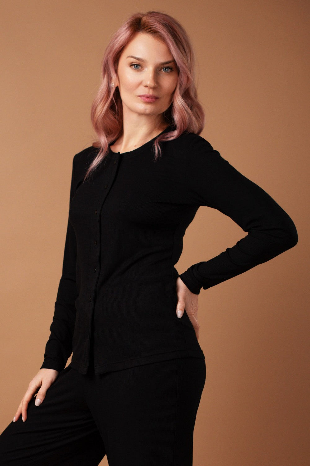 Кофта на пуговицах HOM25313069 black