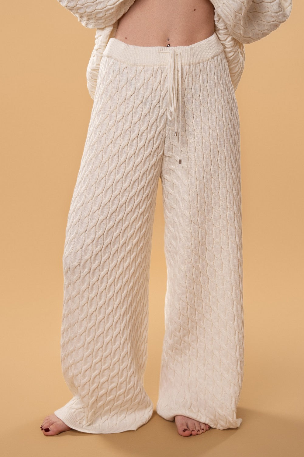 Брюки свободного кроя HOM2577079 milk