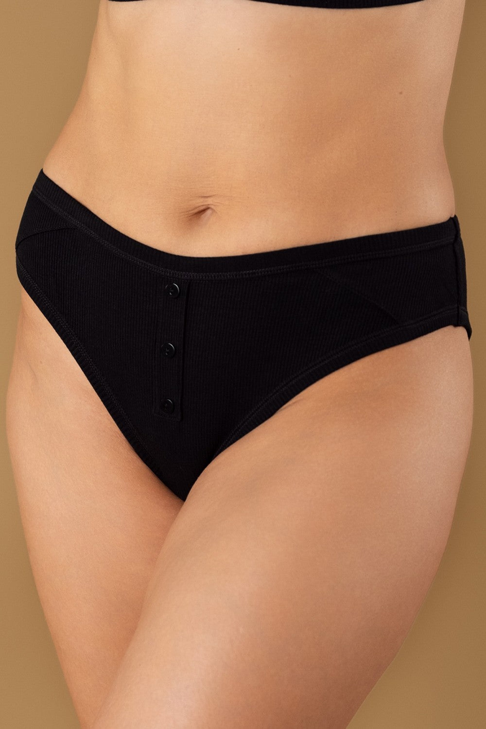 Трусики слип в рубчик SLZ25302001 black