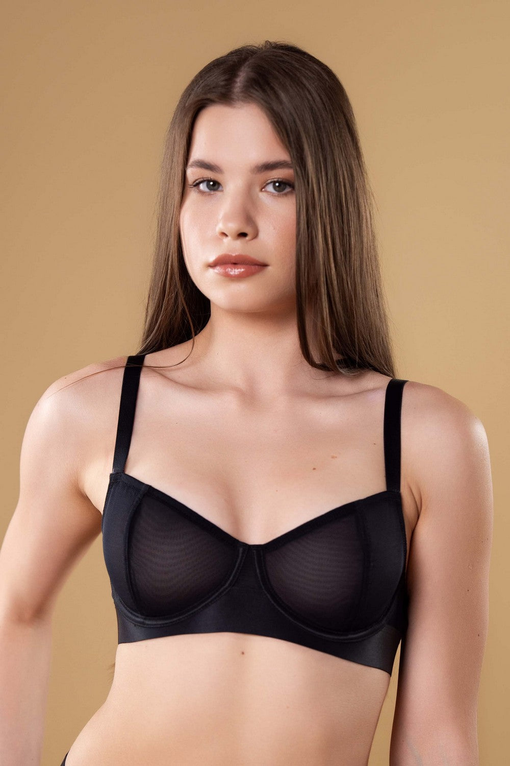 Мягкий бюстгальтер из микросетки SLZ27301005 black