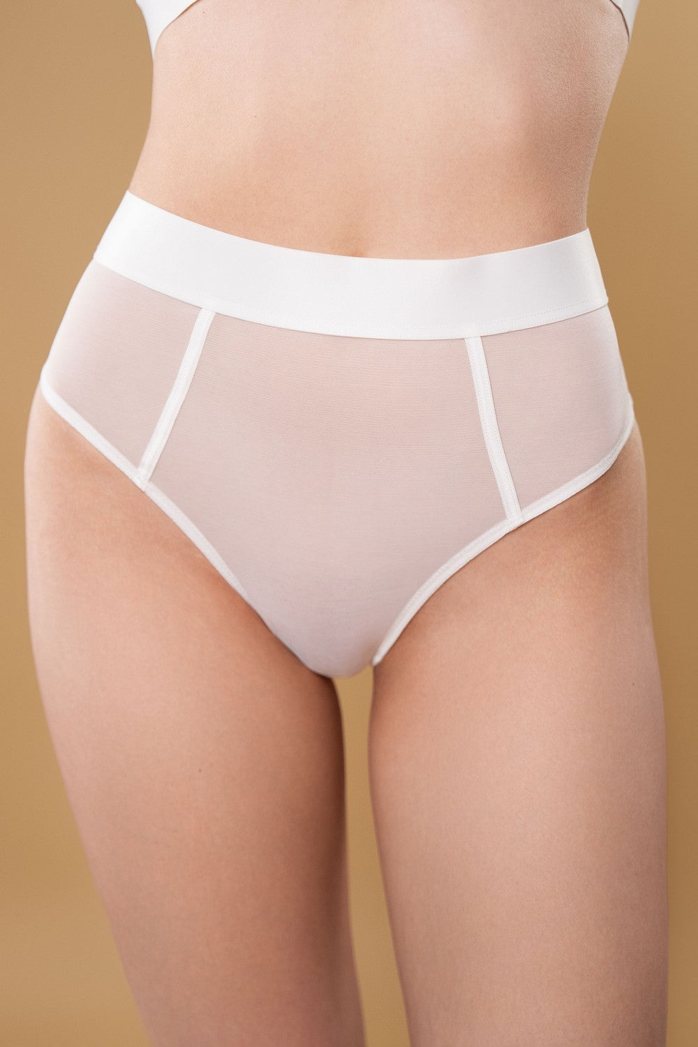 Высокие трусики слип из микросетки SLZ27302121 white