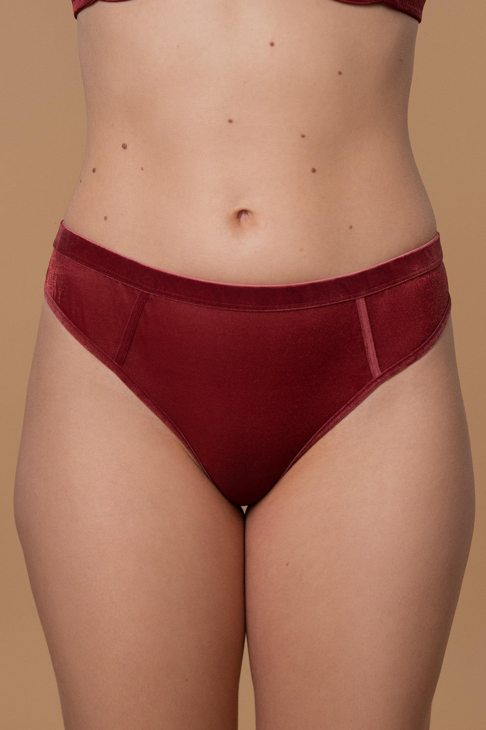 Блестящие трусики слип SLZ27302311 burgundy