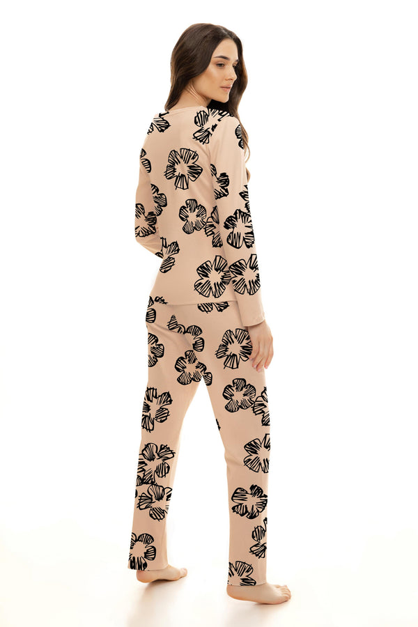 Пижамные брюки 4912/17 Sherin beige/black