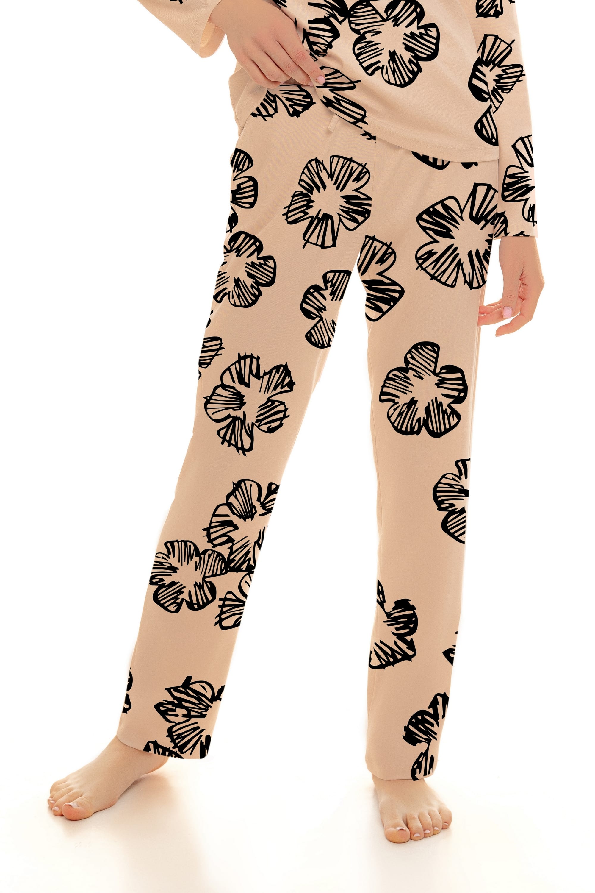 Пижамные брюки 4912/17 Sherin beige/black