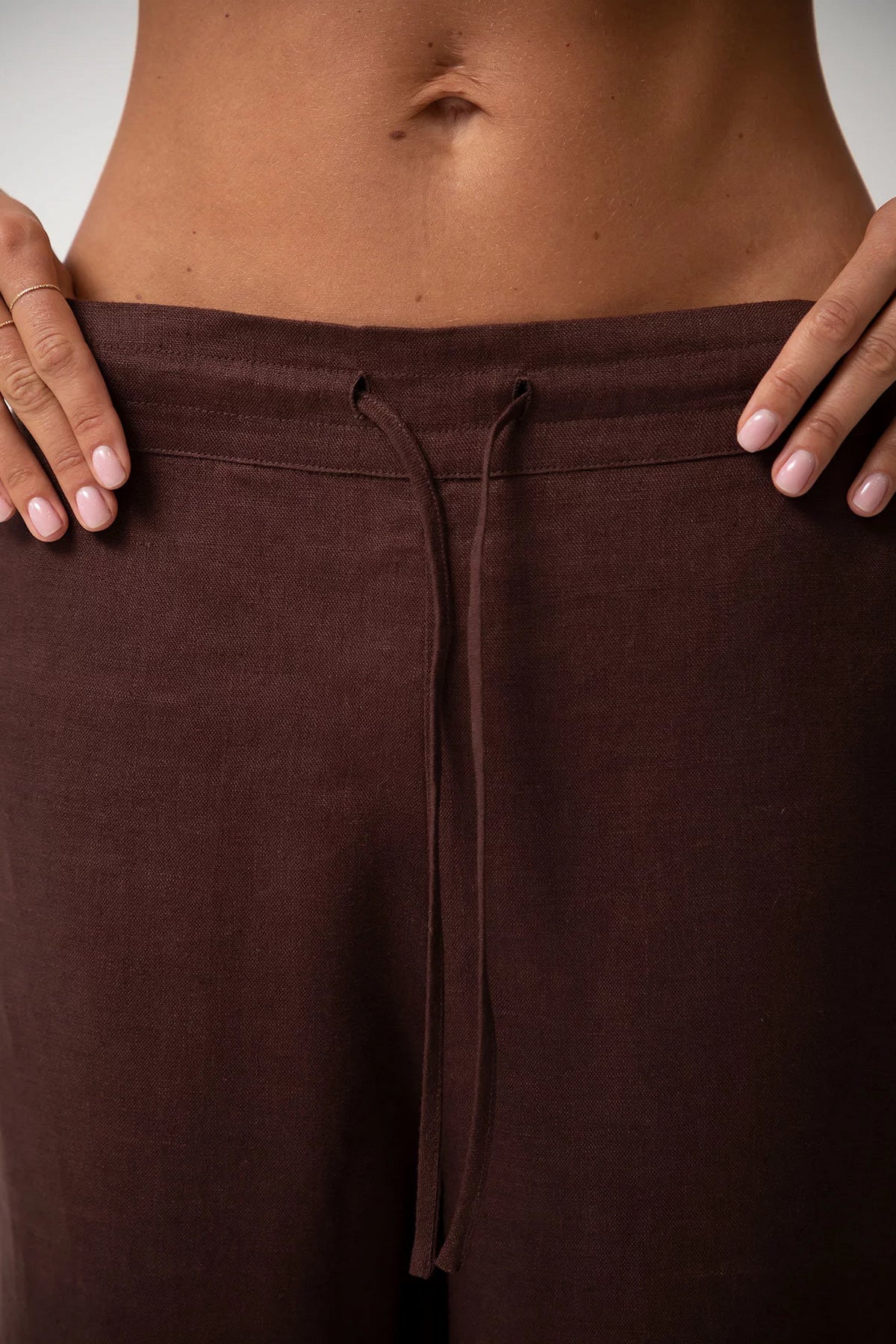 Льняные брюки 242203-06 Perfect Days chocolate