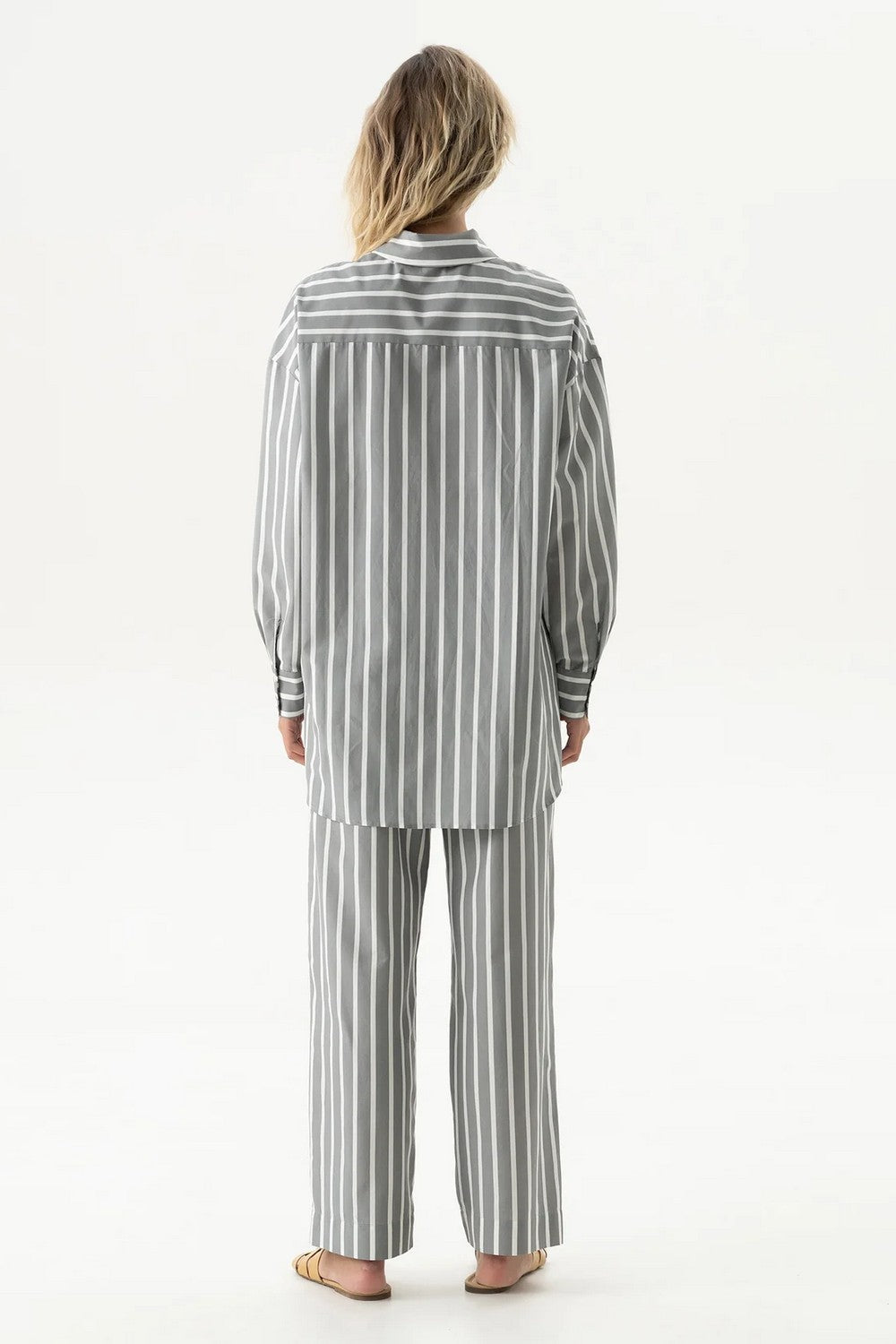 Хлопковые брюки 251204-06 Strapped Cotton quiet gray