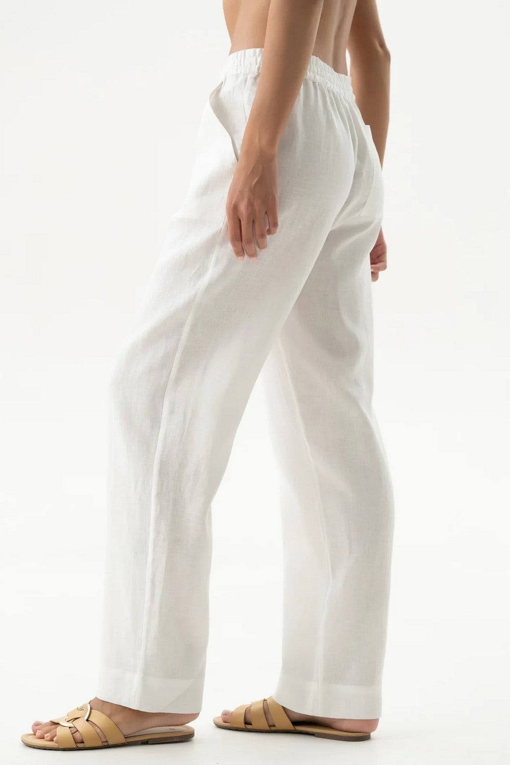 Льняные брюки 251206-06 Linen Spirit white
