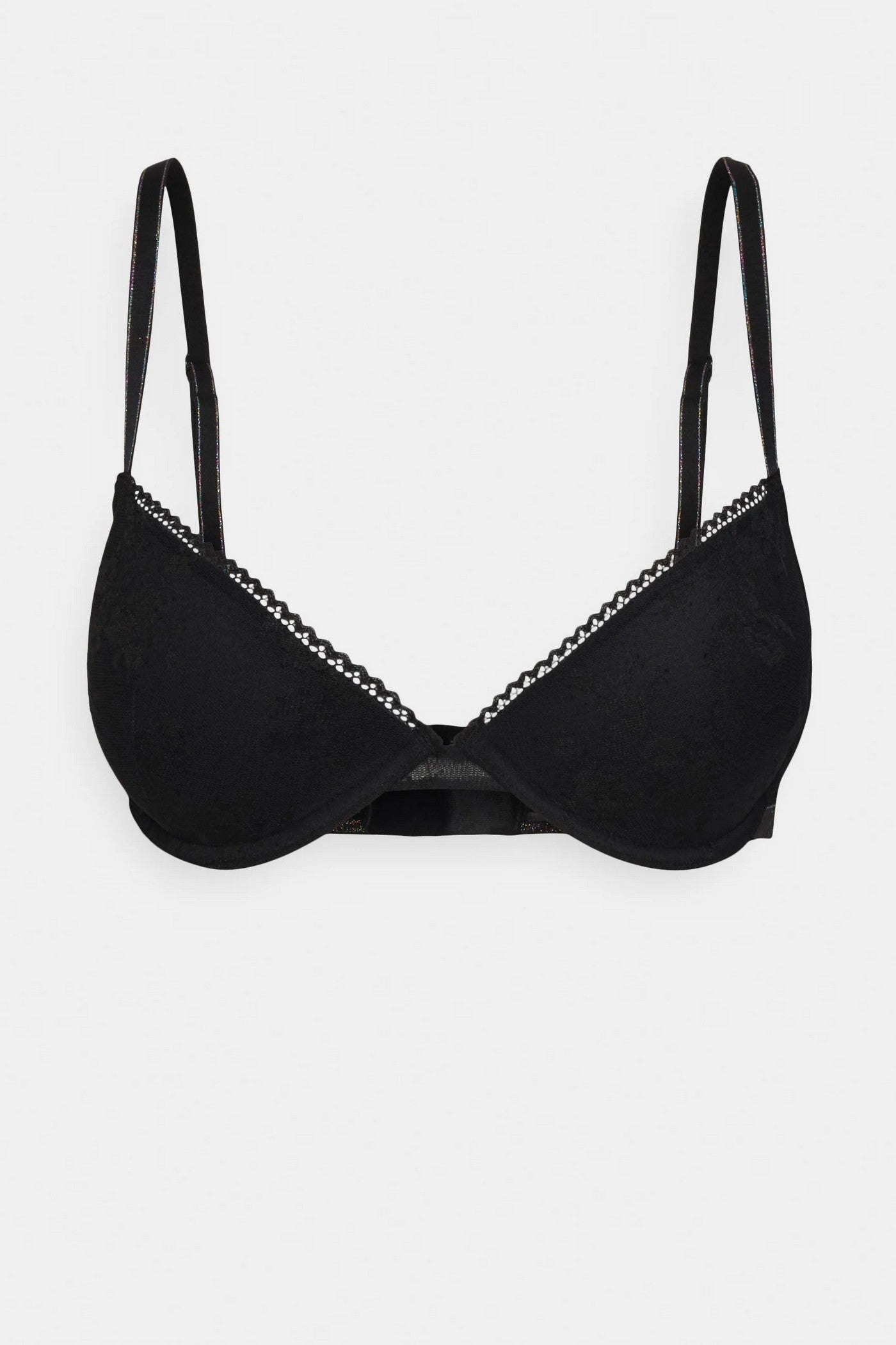 Бюстгальтер пуш-ап с кружевом 104915062 black