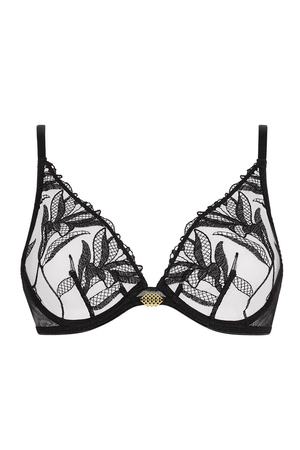 Мягкий бюстгальтер с вышивкой 6BF12 Sweet Euphoria black