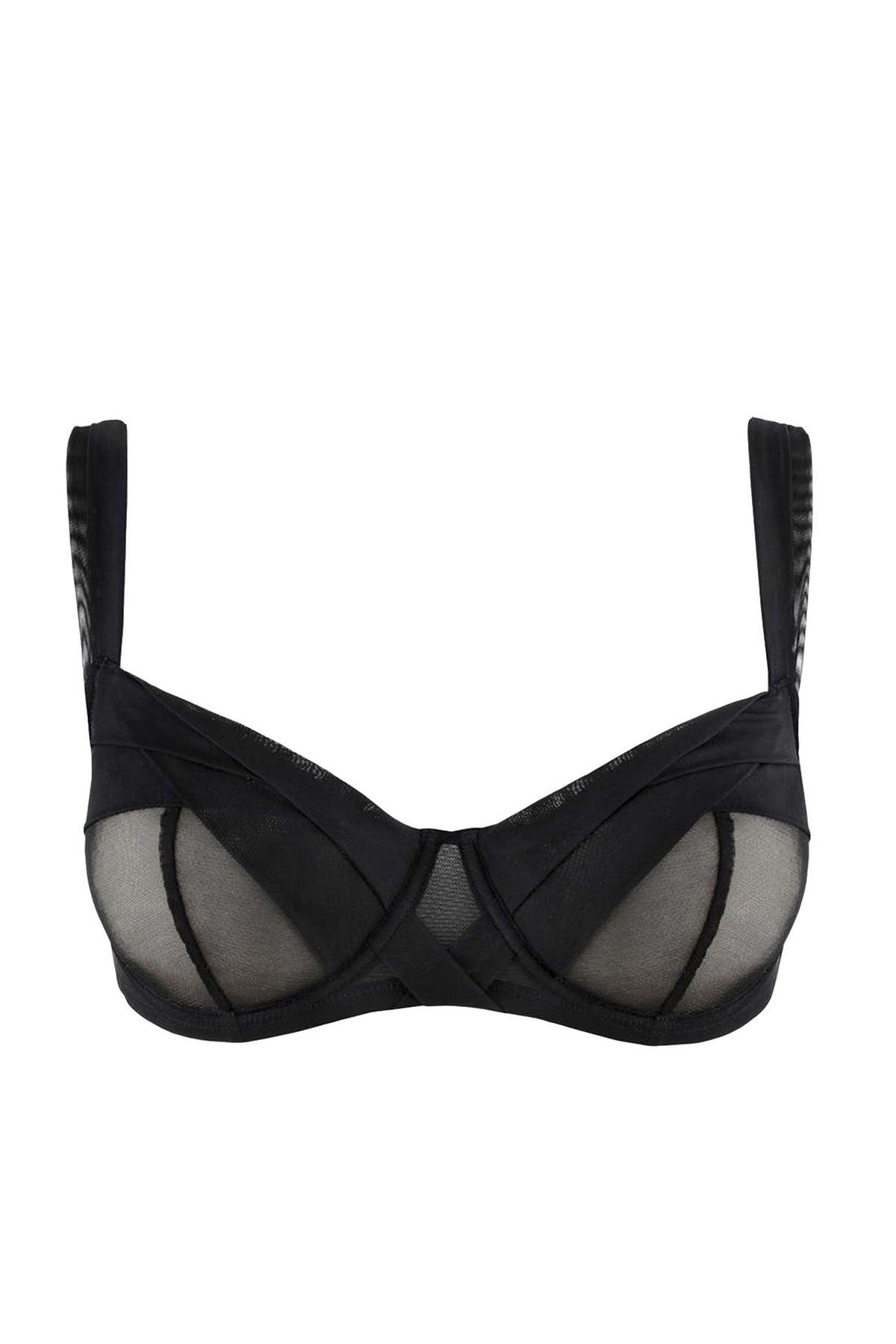 Мягкий бюстгальтер из микросетки 0041/9A62 noir