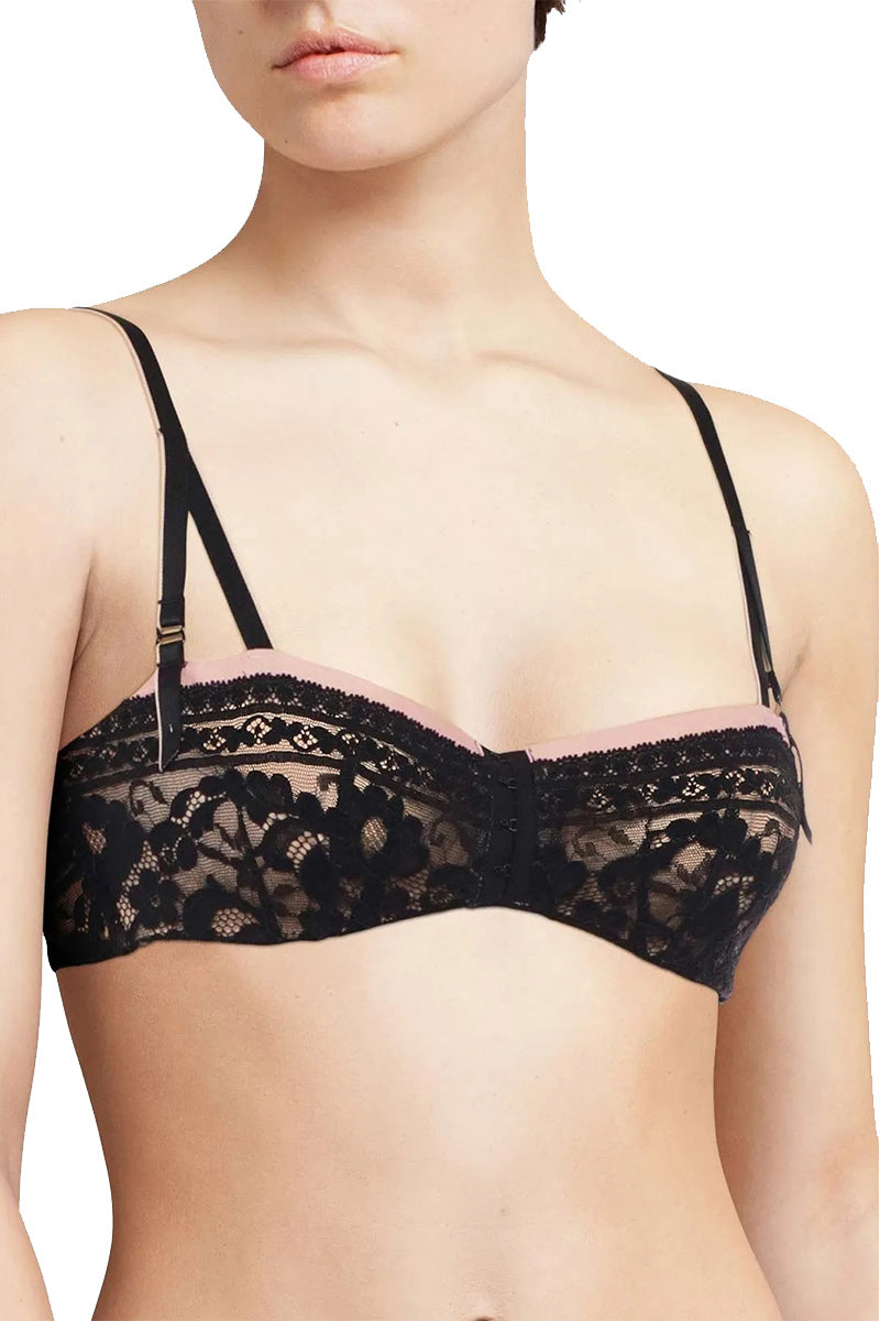Мереживний бюстгальтер-бандо 01E2 noir