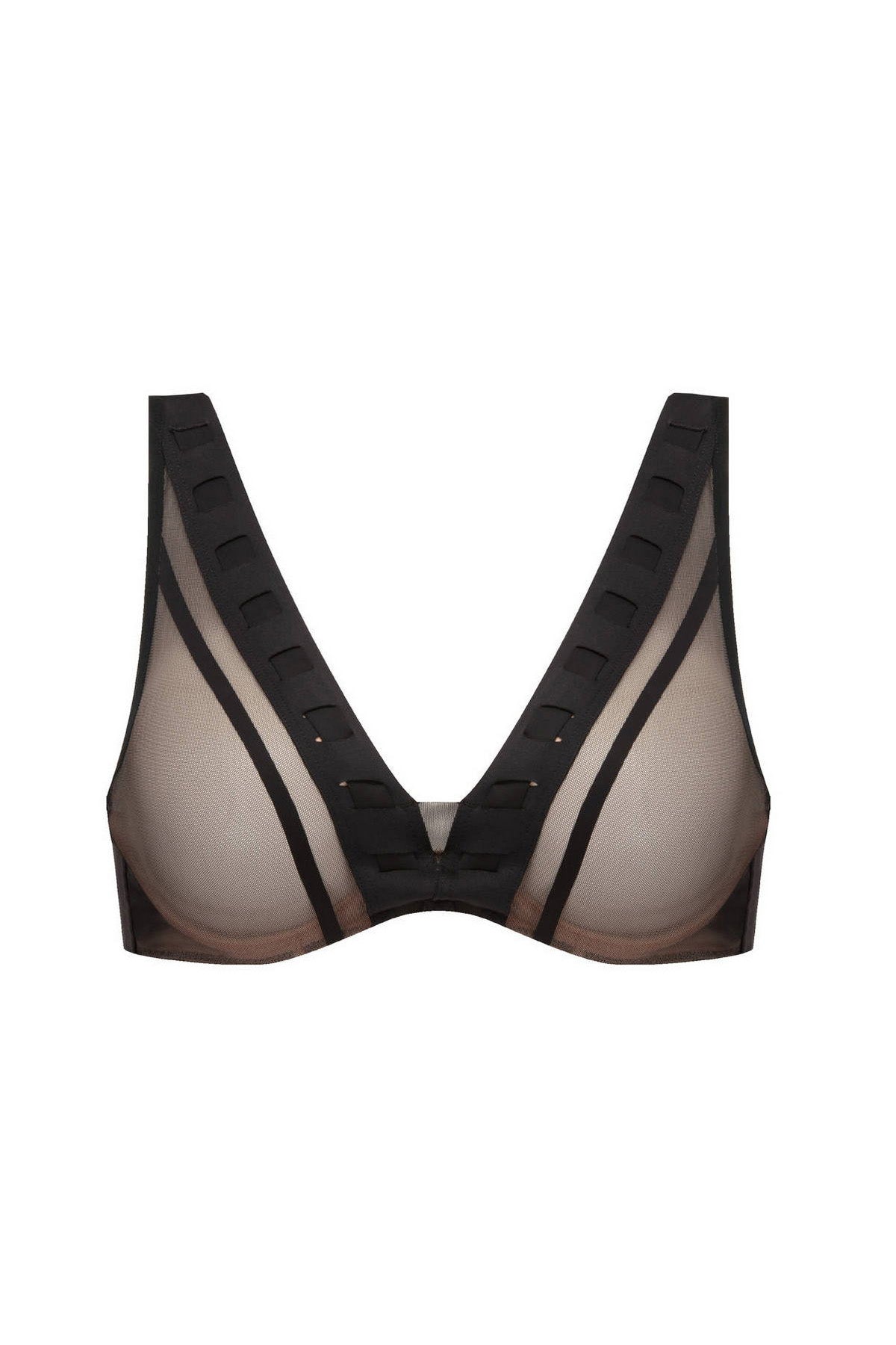 Мягкий бюстгальтер из микросетки 02D1 noir