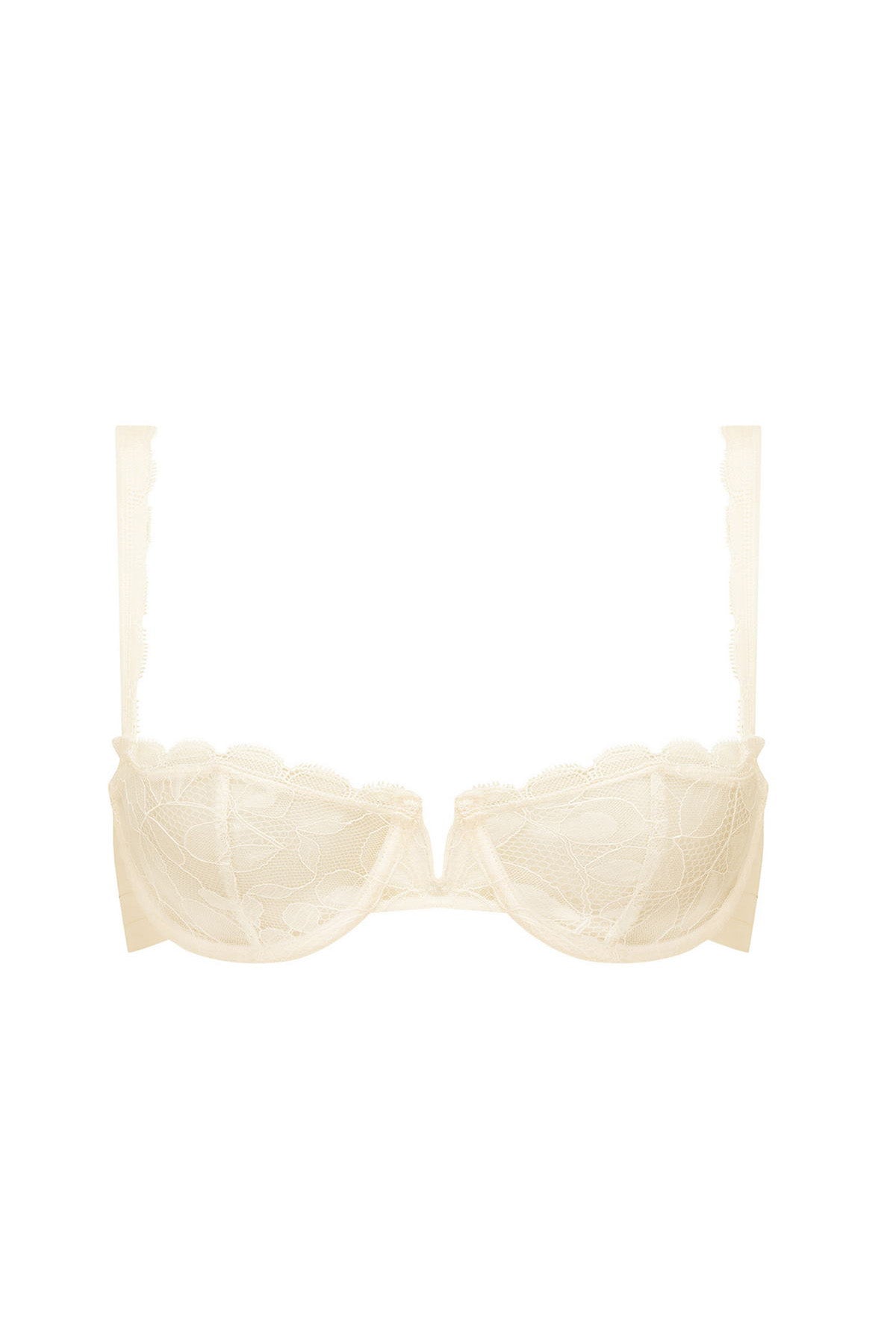 Бюстгальтер балконет с кружевом 07D1 talc