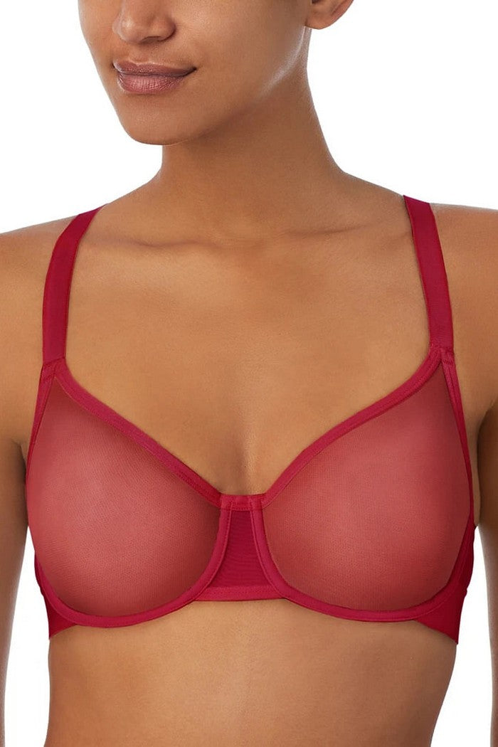 Мягкий бюстгальтер из микросетки DK4085 persian red