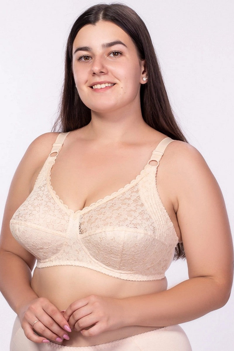 Мягкий бюстгальтер без косточек с боковой коррекцией 120 beige
