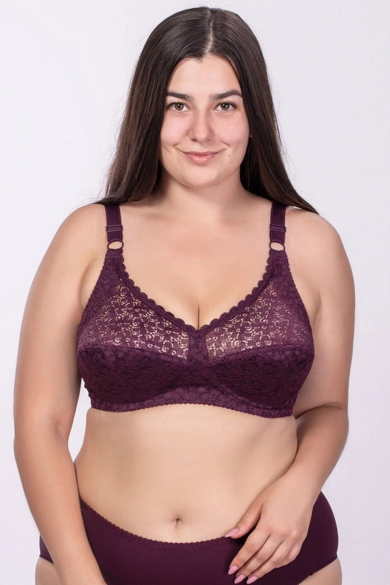 Мягкий бюстгальтер без косточек с боковой коррекцией 120 plum wine