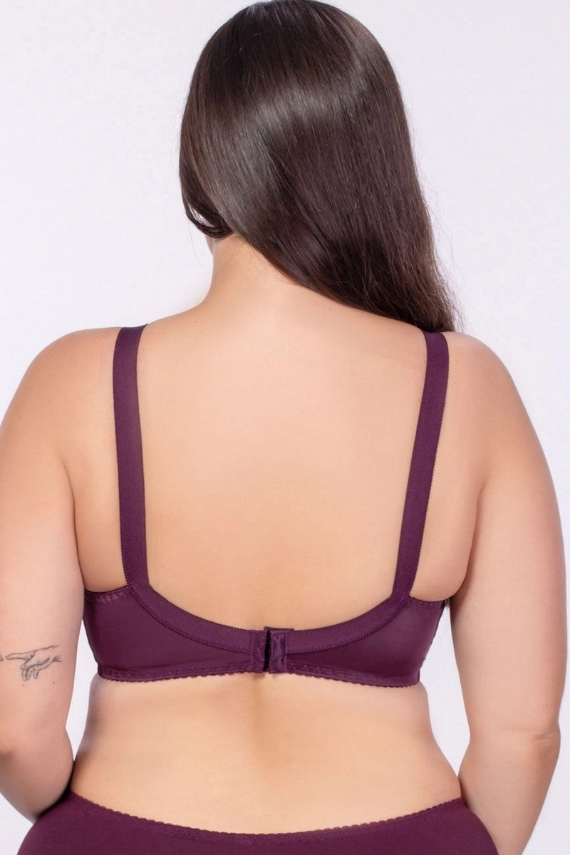 Мягкий бюстгальтер без косточек с боковой коррекцией 120 plum wine