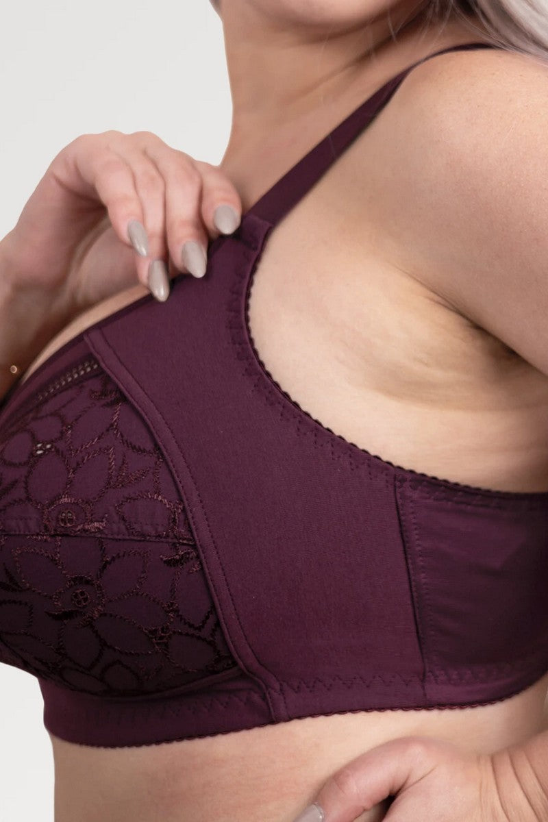 Бавовняний бюстгальтер без кісточок 1403 plum wine