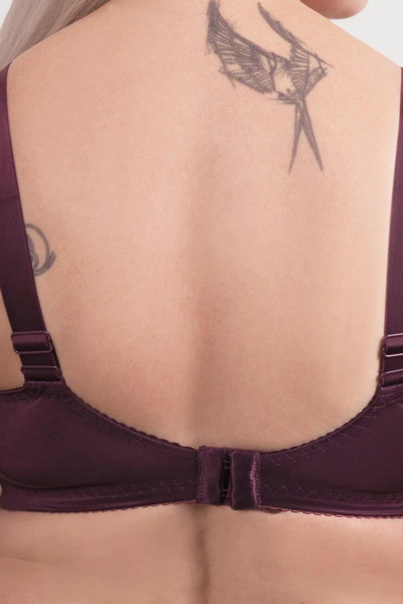 Хлопковый бюстгальтер без косточек 1403 plum wine