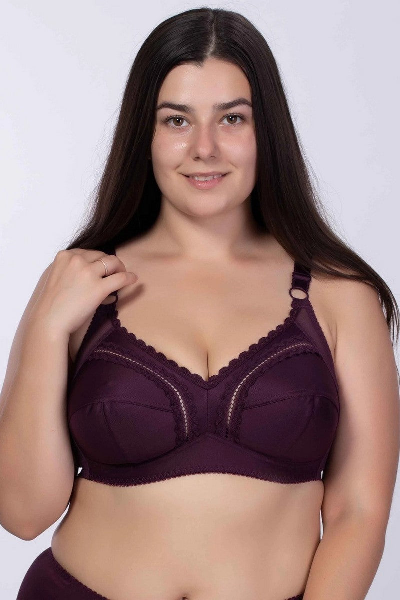 Мягкий бюстгальтер без косточек 145 plum wine