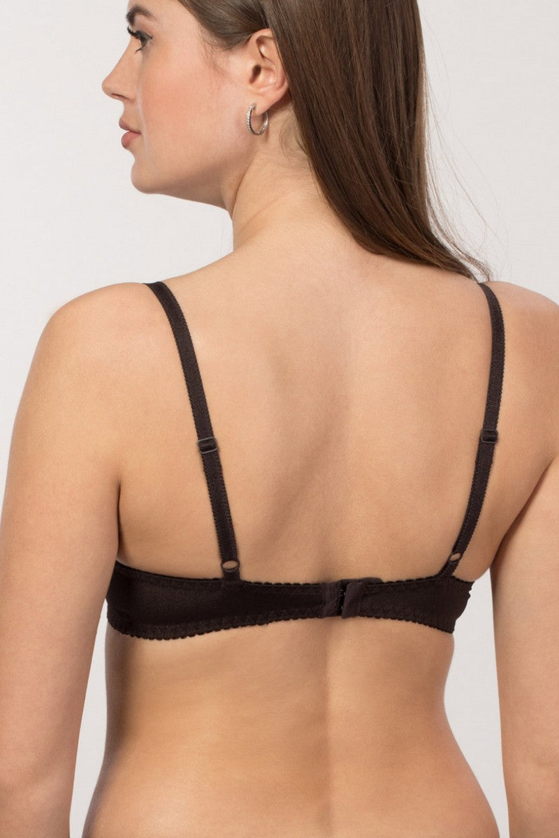 Кружевной бюстгальтер с поролоновыми чашками 168 chocolate