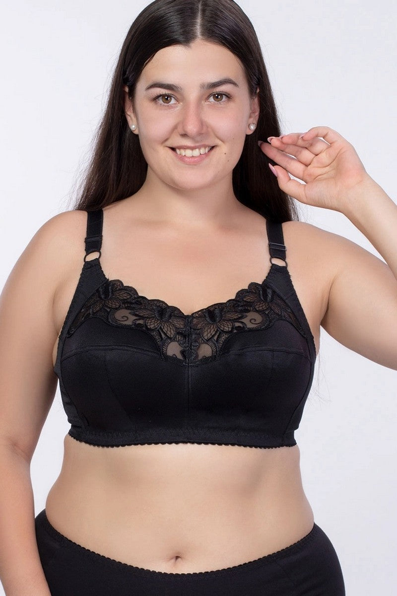 Мягкий бюстгальтер с вышивкой 249 black