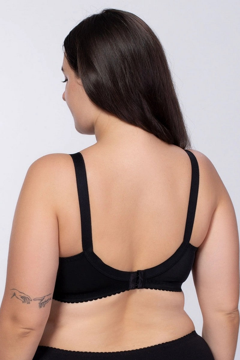 Мягкий бюстгальтер с вышивкой 249 black