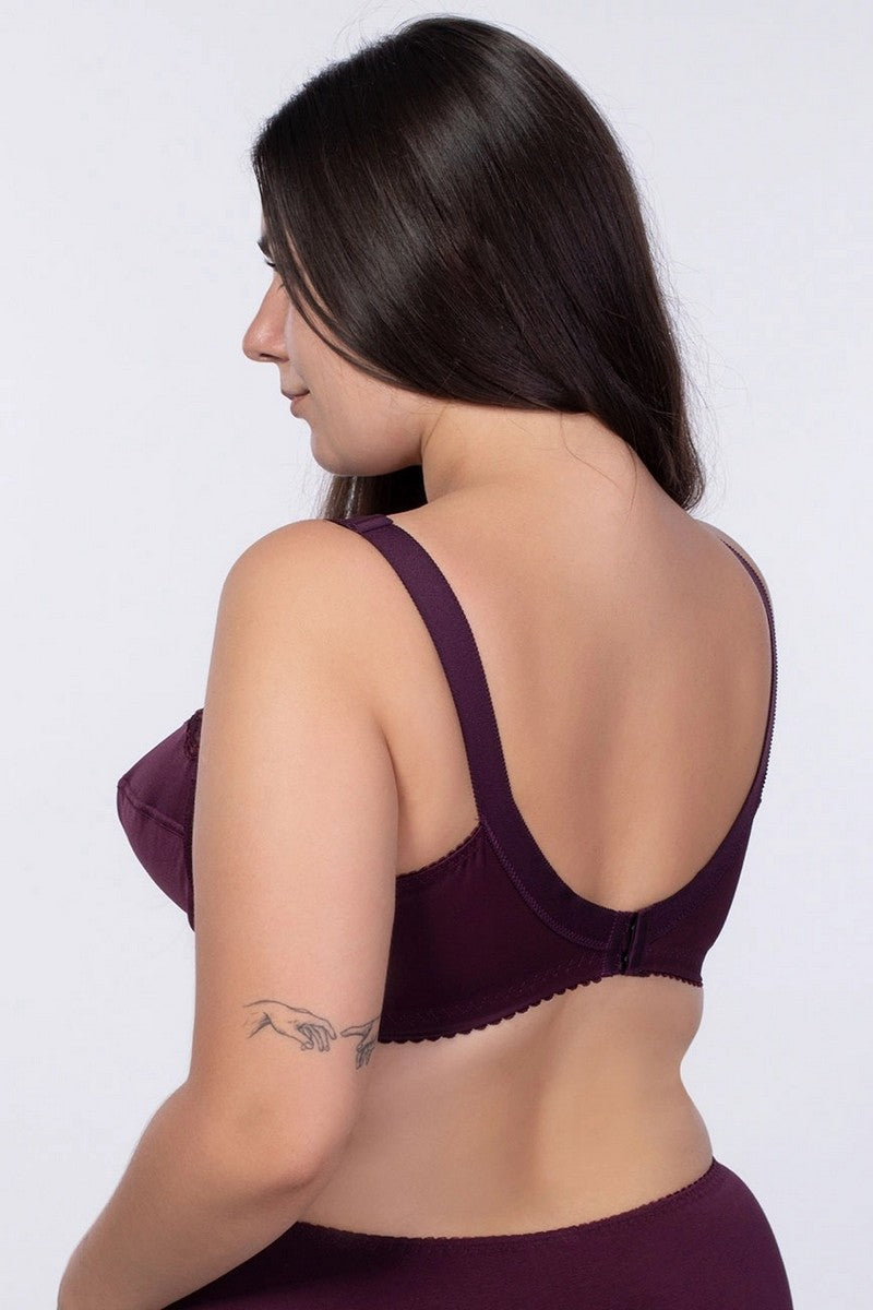Мягкий бюстгальтер с вышивкой 249 plum wine