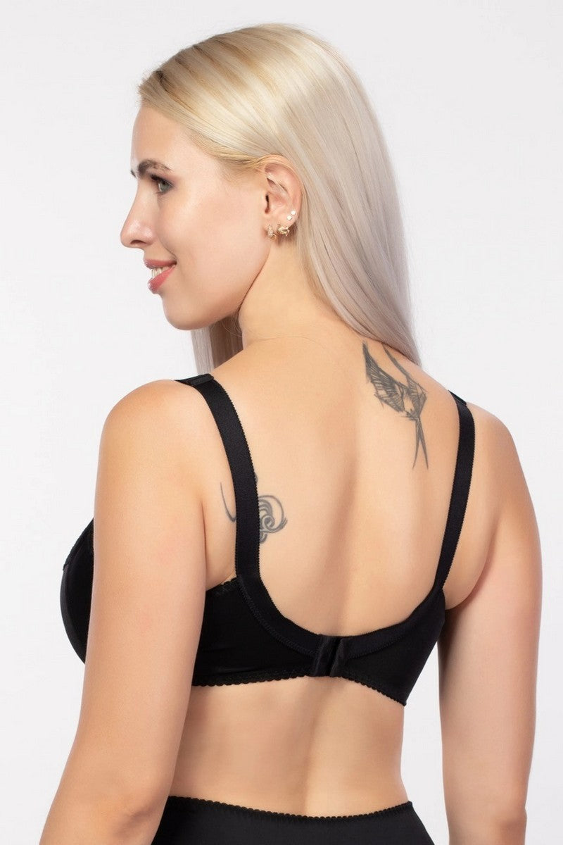 Мягкий бюстгальтер с кружевной вставкой 264 black