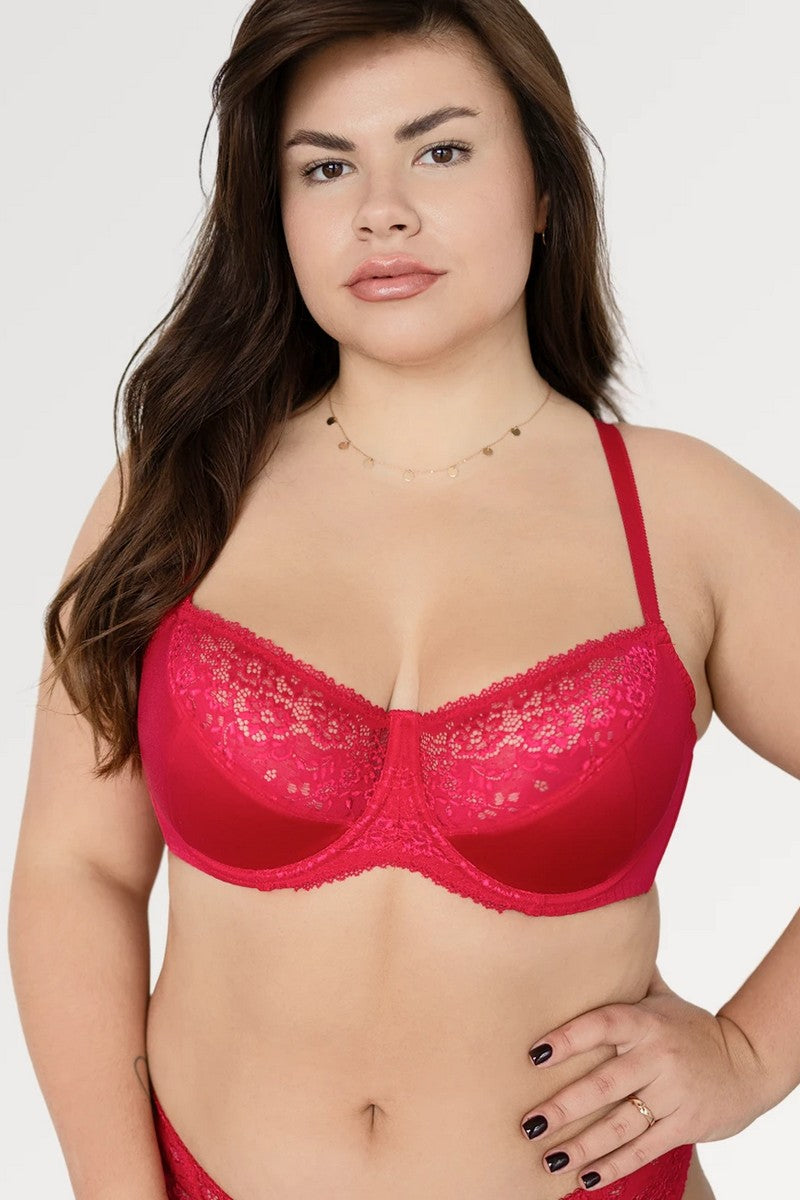 Полудублированный бюстгальтер с кружевом 273/010 azaliya