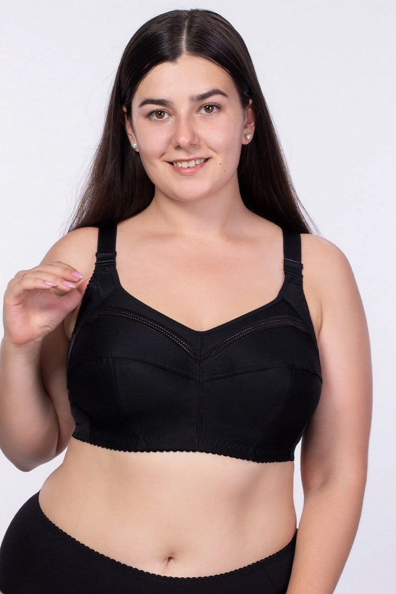 Мягкий бюстгальтер без косточек 55 black