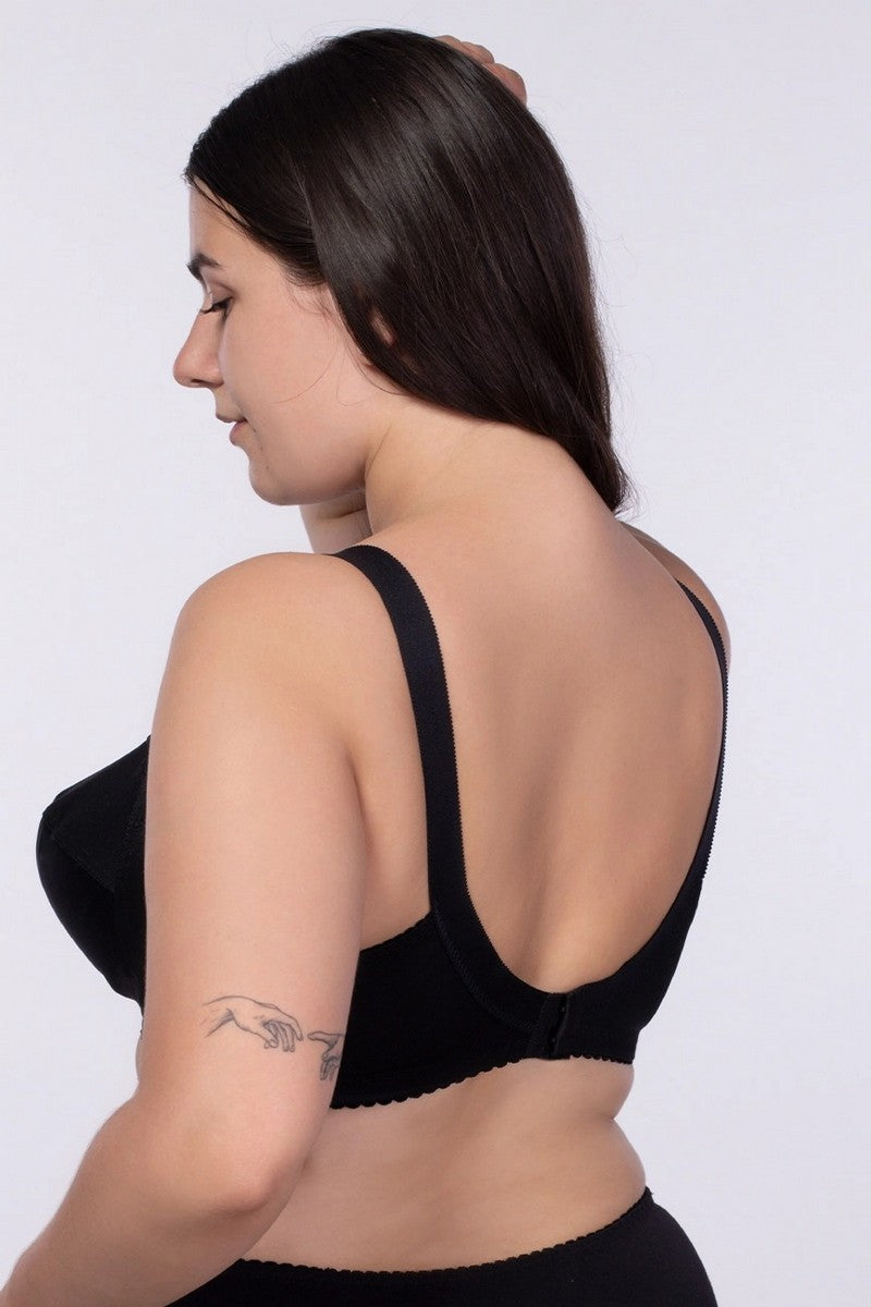 Мягкий бюстгальтер без косточек 55 black