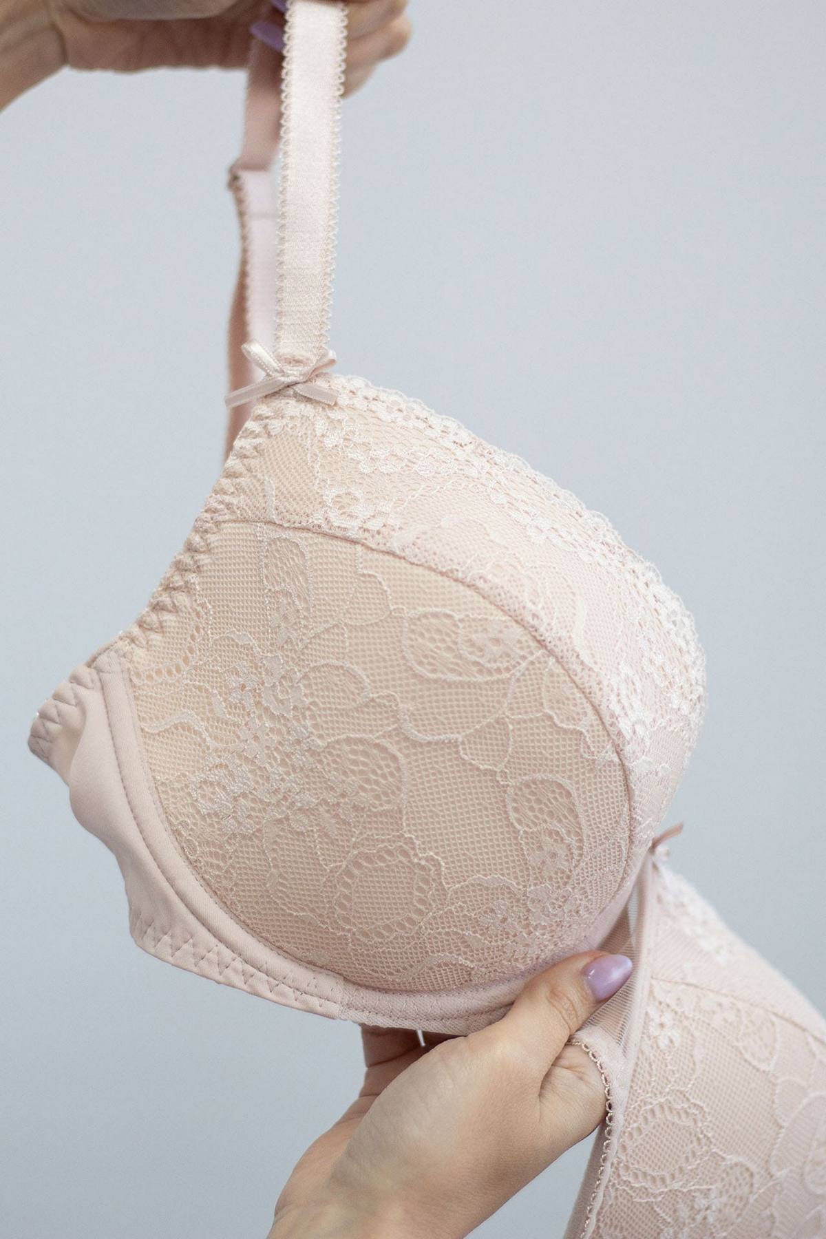 Мереживний бюстгальтер пуш-ап H06-14-L cream brulee