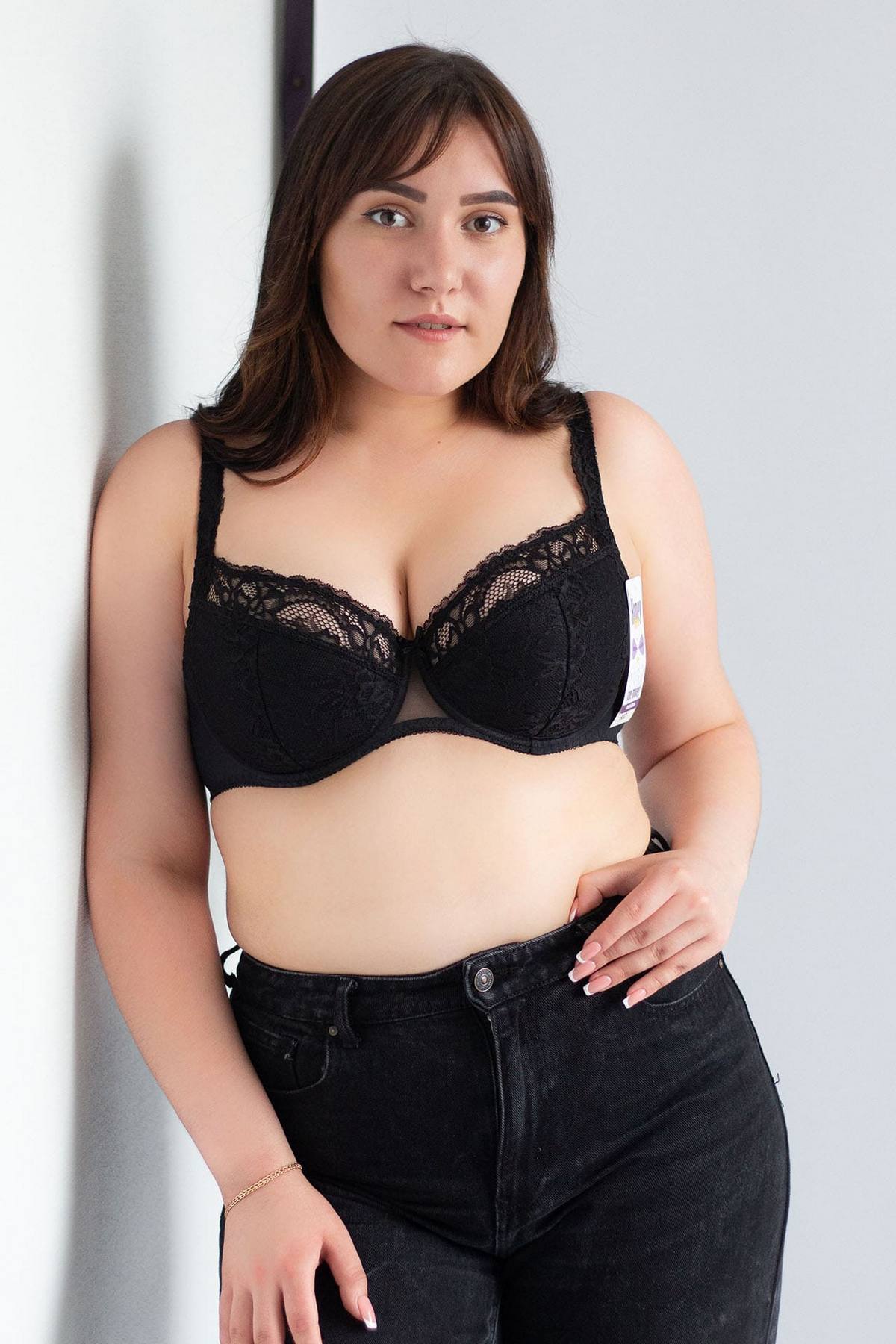 Полудублированный бюстгальтер балконет H37-17-L black