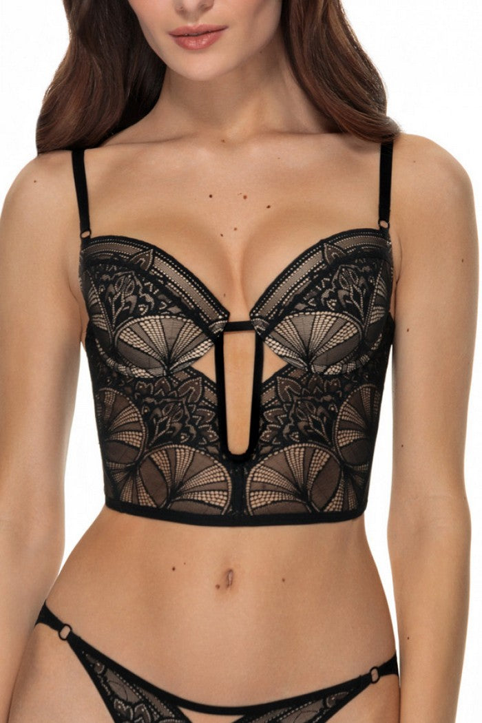 Кружевное бюстье пуш-ап 1122/58 Juli black