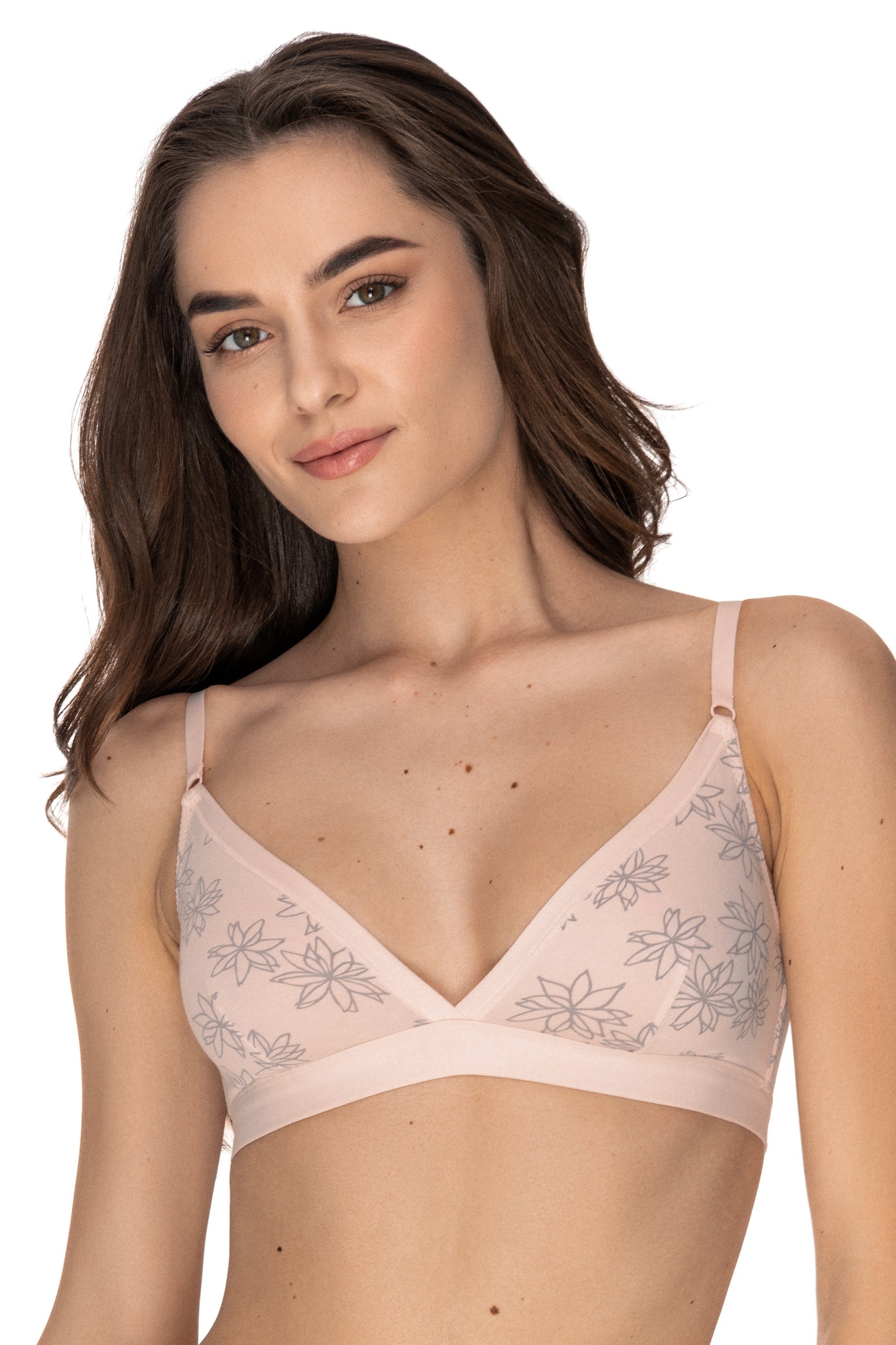 Бавовняний бралет 1908/50 Bela rose/gray