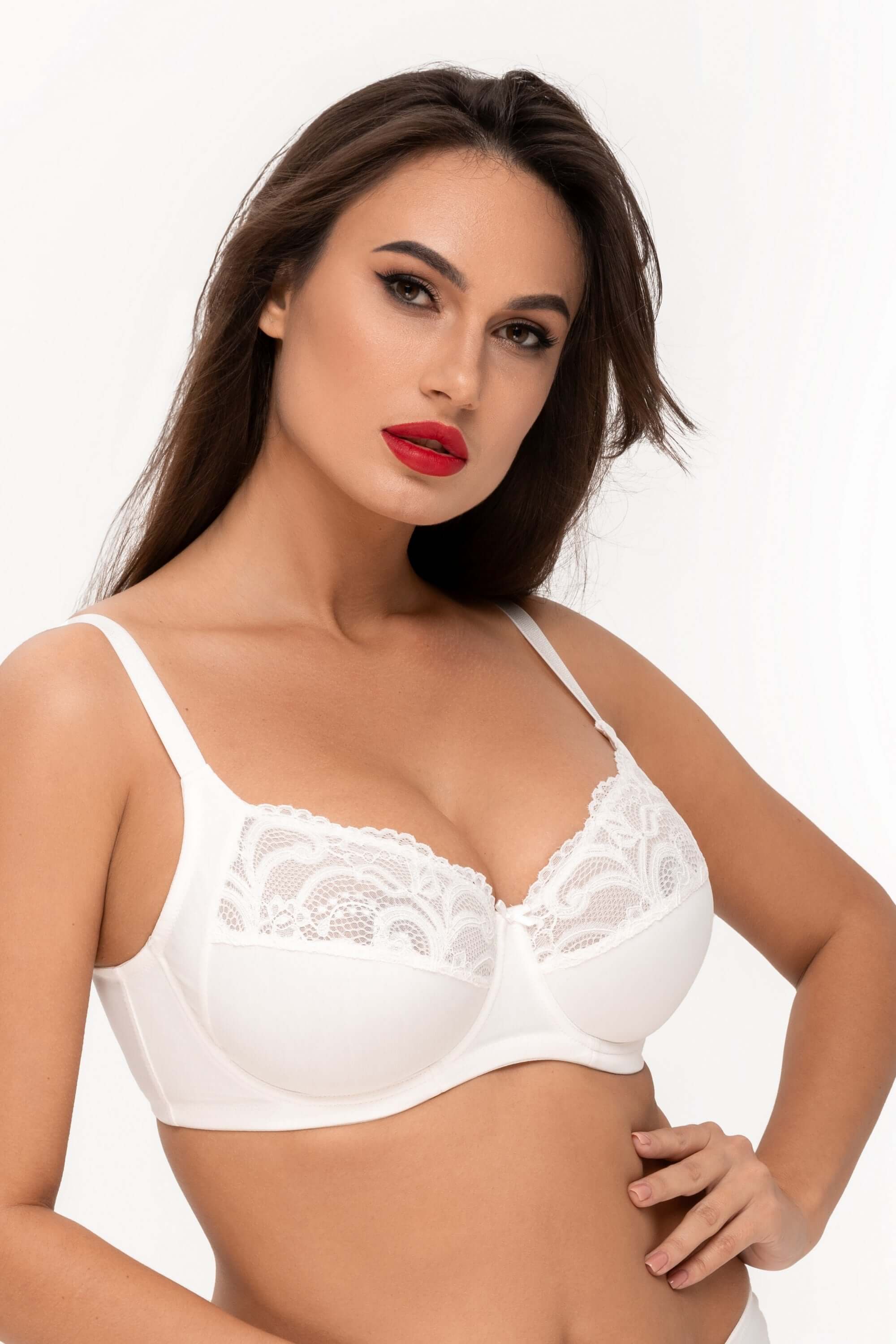 Мягкий бюстгальтер с кружевом 5190 Lesya milk