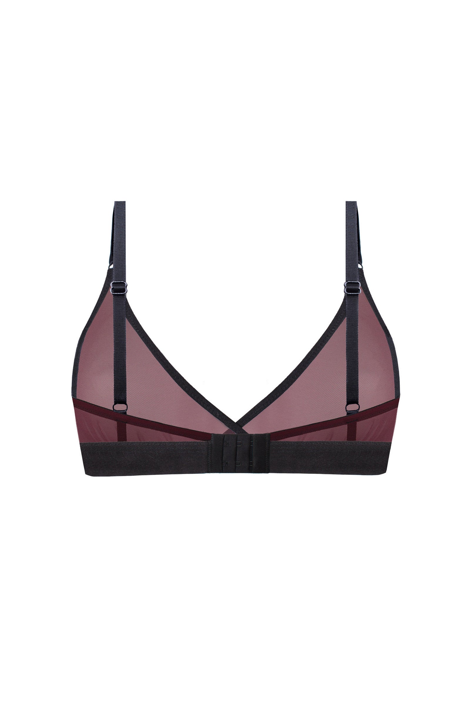 Бралет із мікросітки Nataly 5220.3 burgundy/black